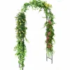 Tangkula Garden Arbor, Metal Arch with Trellis for Climbing Plants