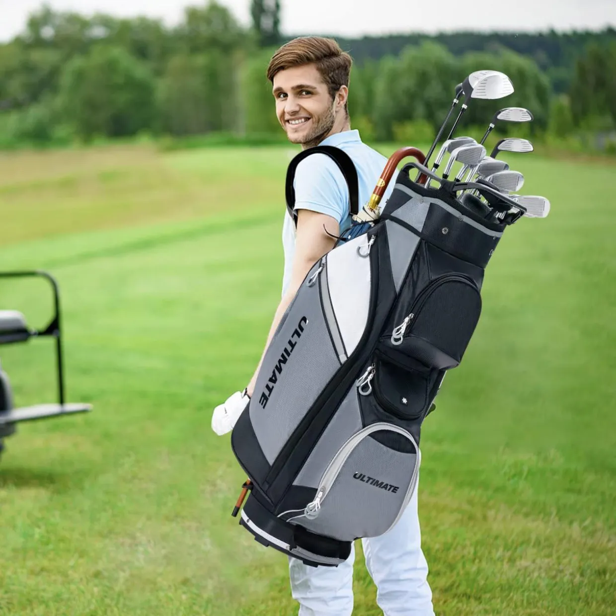 Tangkula Golf Cart Bag, Lightweight Golf Club Bag