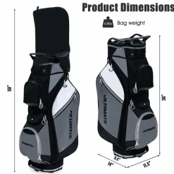 Tangkula Golf Cart Bag, Lightweight Golf Club Bag