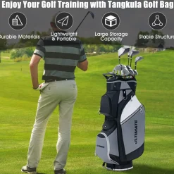 Tangkula Golf Cart Bag, Lightweight Golf Club Bag