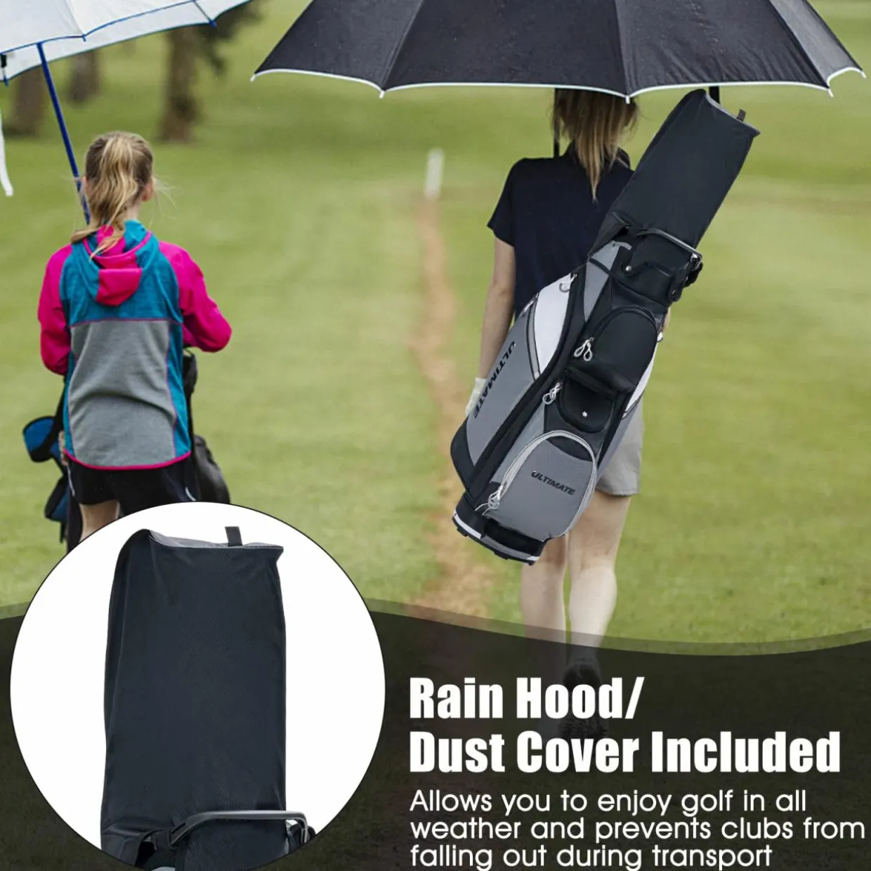 Tangkula Golf Cart Bag, Lightweight Golf Club Bag