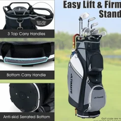 Tangkula Golf Cart Bag, Lightweight Golf Club Bag