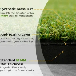 Tangkula Golf Hitting Mat, Artificial Turf Mat for Indoor/Outdoor Golf Practice