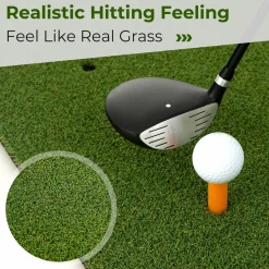 Tangkula Golf Hitting Mat, Artificial Turf Mat for Indoor/Outdoor Golf Practice