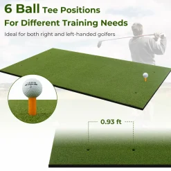 Tangkula Golf Hitting Mat, Artificial Turf Mat for Indoor/Outdoor Golf Practice