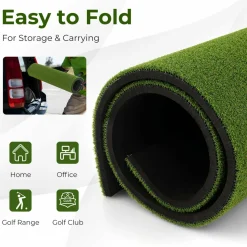 Tangkula Golf Hitting Mat, Artificial Turf Mat for Indoor/Outdoor Golf Practice