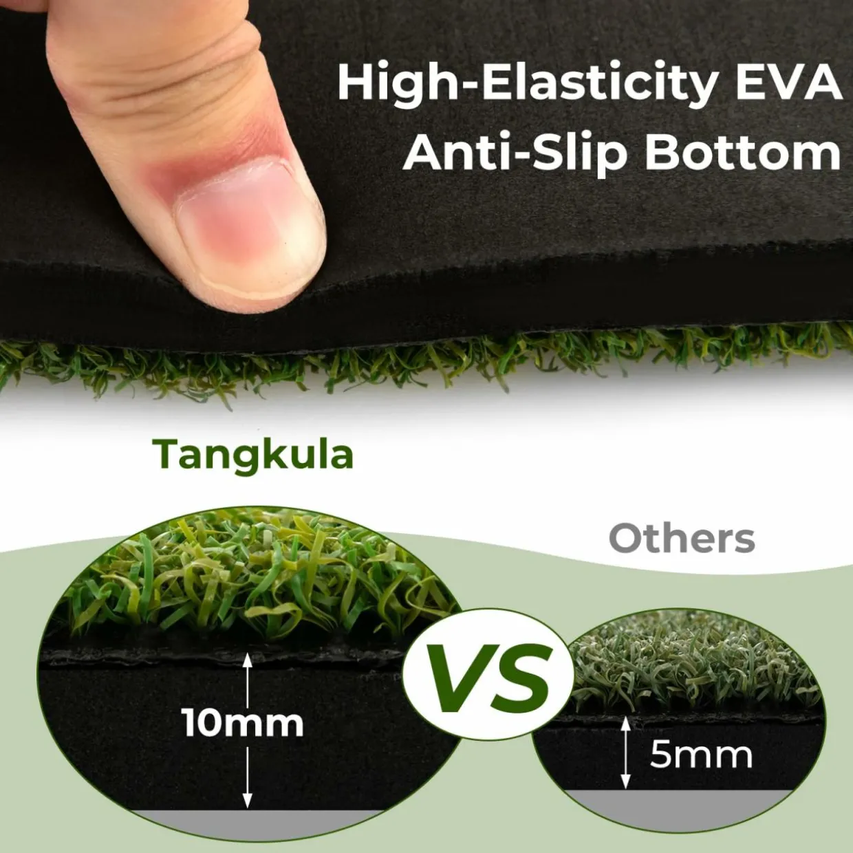 Tangkula Golf Hitting Mat, Artificial Turf Mat for Indoor/Outdoor Golf Practice