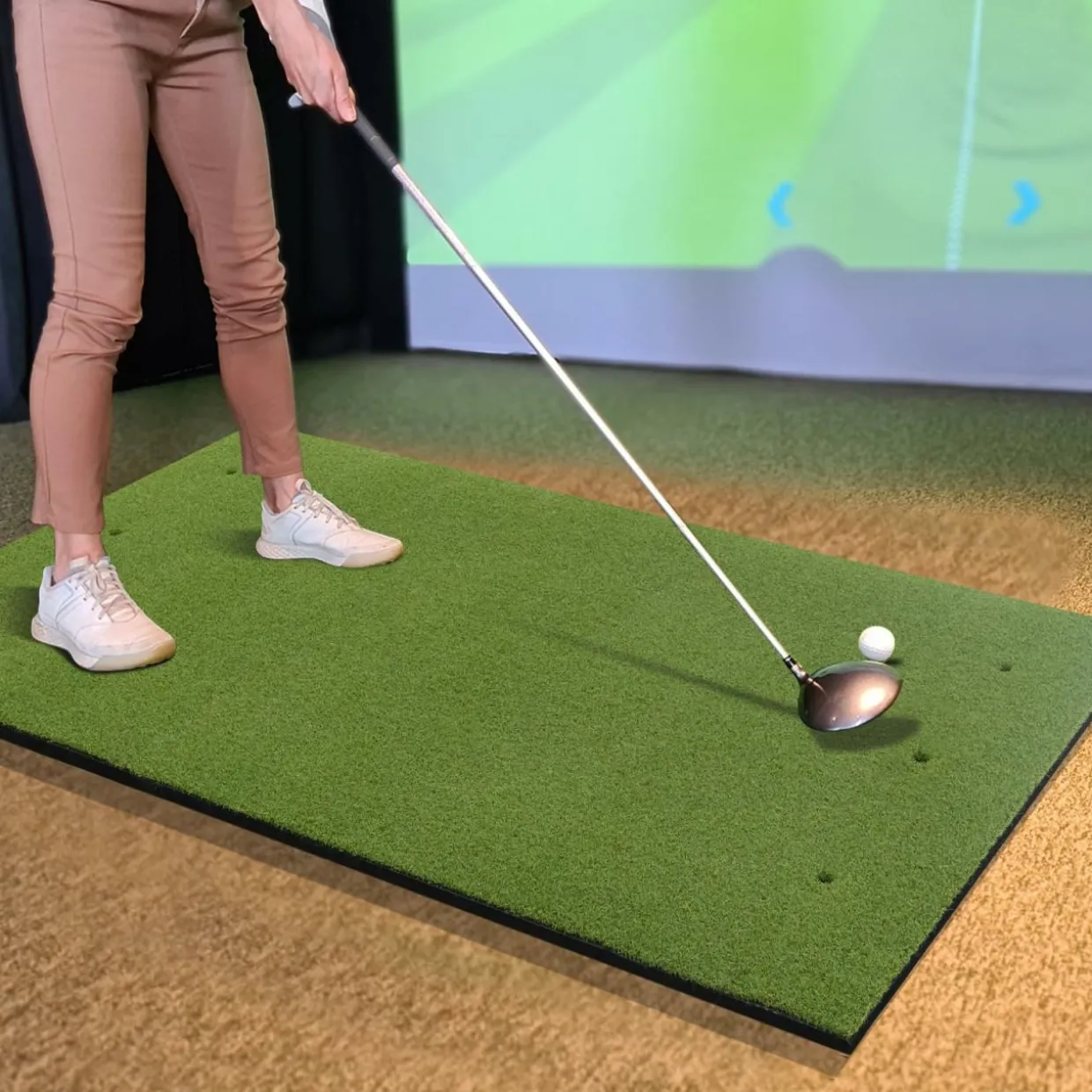 Tangkula Golf Hitting Mat, Artificial Turf Mat for Indoor/Outdoor Golf Practice