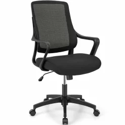 Tangkula Height Adjustable Ergonomic Office Chair, Swivel Computer Chair with Breathable Mesh Back