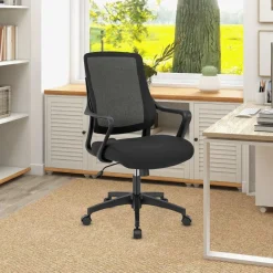 Tangkula Height Adjustable Ergonomic Office Chair, Swivel Computer Chair with Breathable Mesh Back