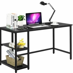 Tangkula Home Office Computer Desk with 2 Storage Shelves