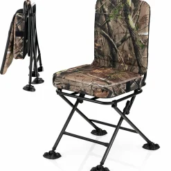 Tangkula Hunting Chair, 360 Degree Swivel Hunting Blind Chair with Padded Cushion