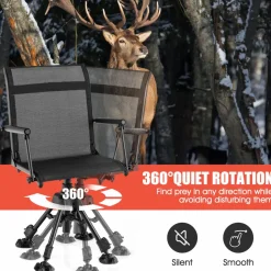 Tangkula Hunting Chair, 360-degree Swivel Hunting Blind Chair with Adjustable Height