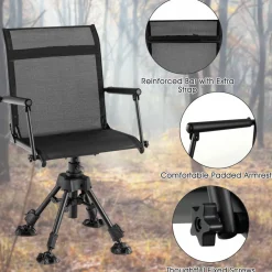Tangkula Hunting Chair, 360-degree Swivel Hunting Blind Chair with Adjustable Height