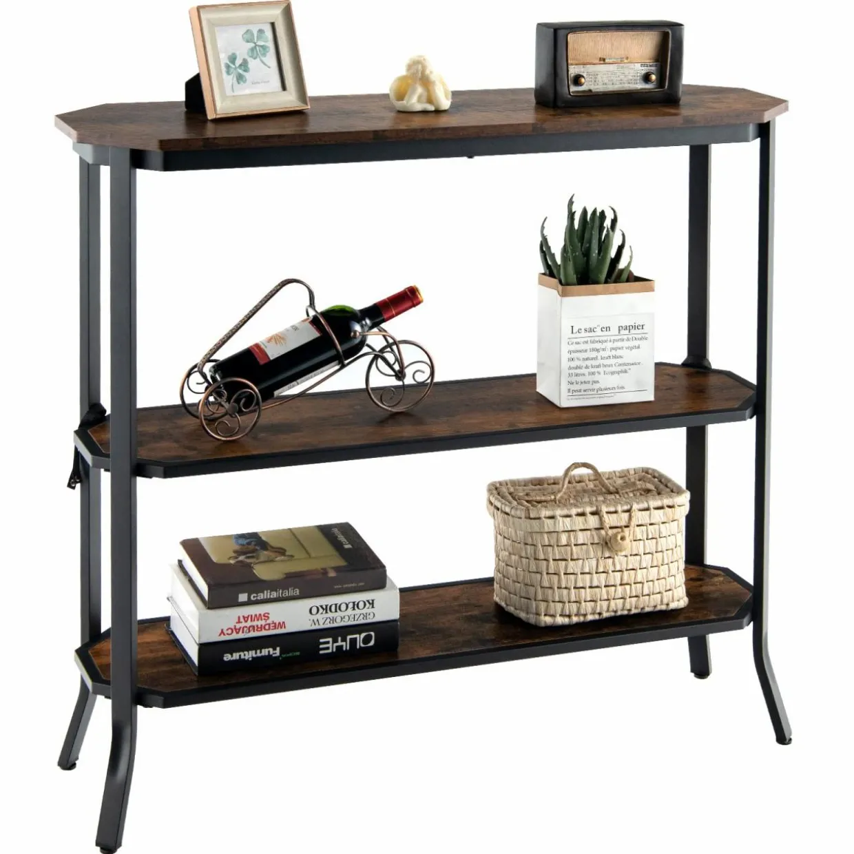 Tangkula Industrial Console Table