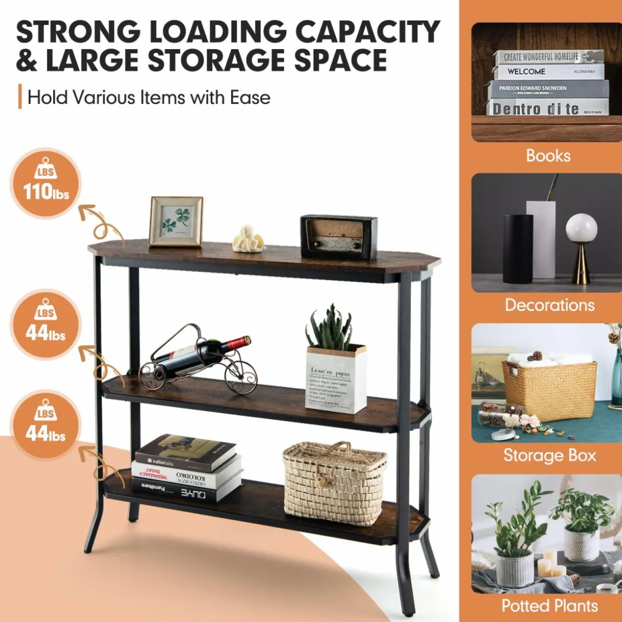 Tangkula Industrial Console Table