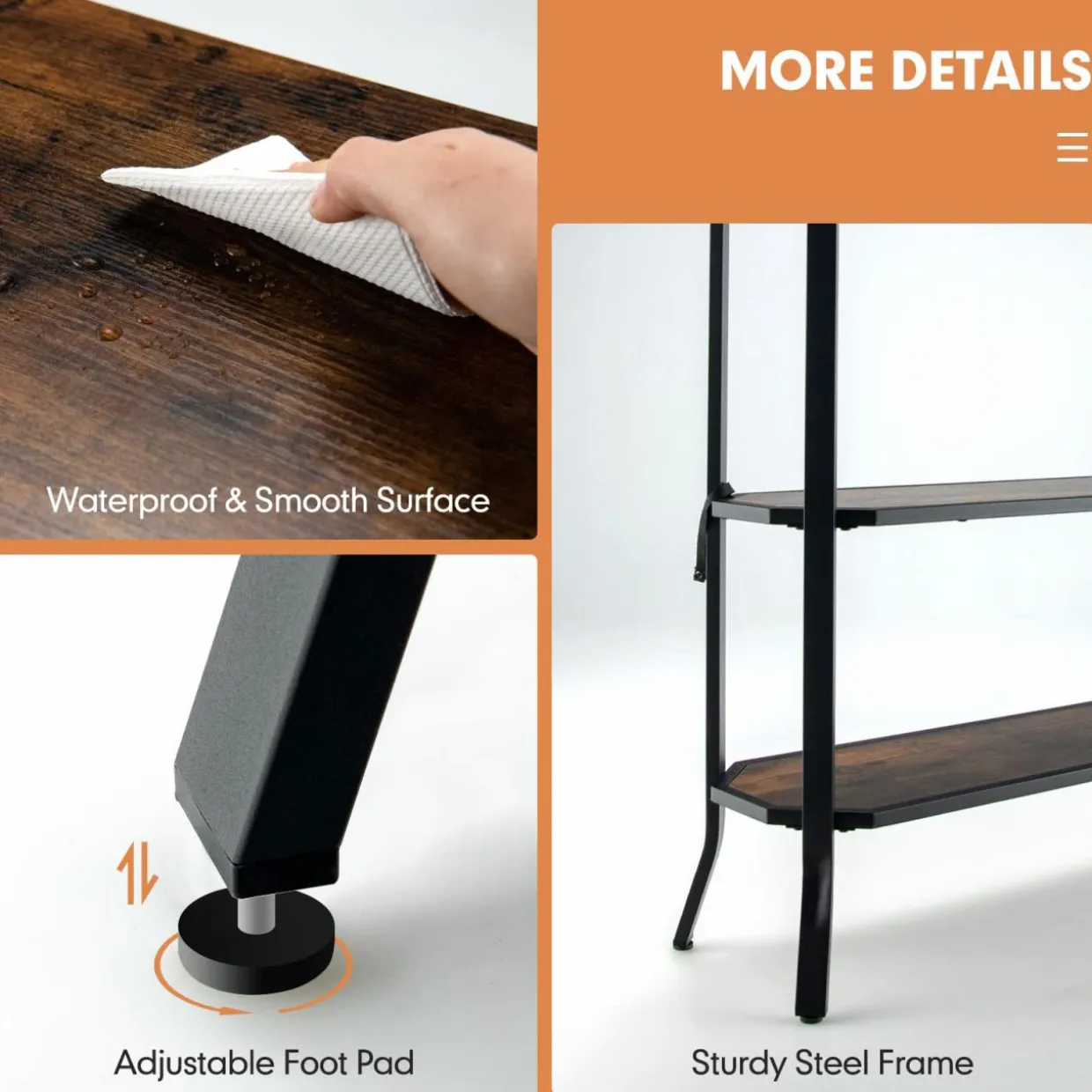 Tangkula Industrial Console Table