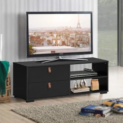 Tangkula Industrial TV Stand for TVs up to 55''Flat Screen, Media Console Table with 2 Drawers