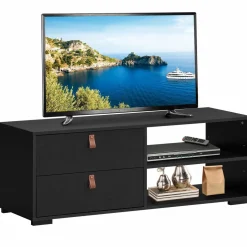 Tangkula Industrial TV Stand for TVs up to 55''Flat Screen, Media Console Table with 2 Drawers