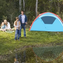 Tangkula Inflatable Tent, Camping Tent for Family, Instant Set Up in Minutes
