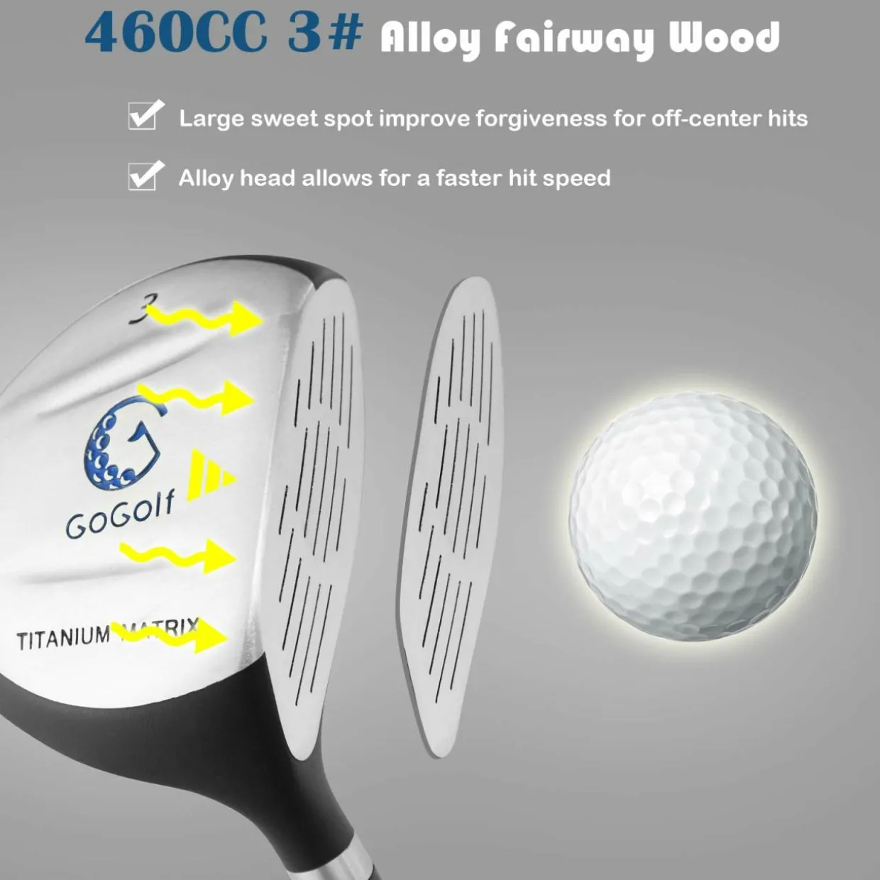 Tangkula Junior Complete Golf Club Set for Children Right Hand, Golf Stand Bag, Perfect for Children, Kids