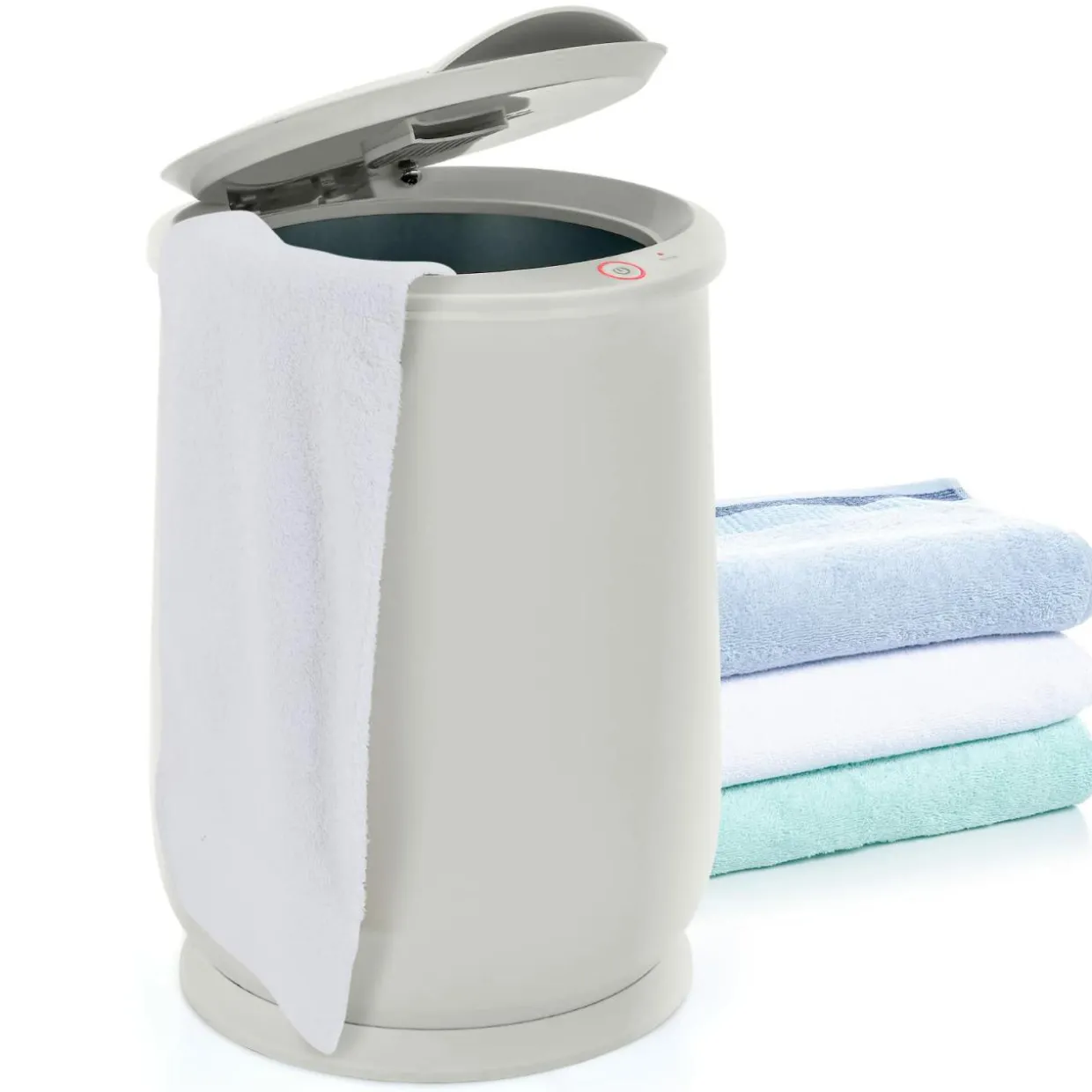 Tangkula 21L Towel Warmer Bucket for Bathroom, Large Towel Warmer w/Flip-Top Lid, 60 Min Auto Shut Off