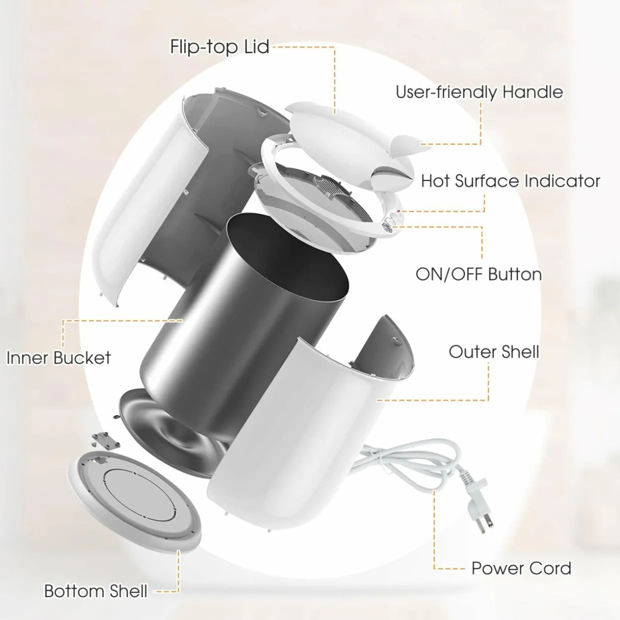 Tangkula 21L Towel Warmer Bucket for Bathroom, Large Towel Warmer w/Flip-Top Lid, 60 Min Auto Shut Off