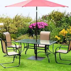 Tangkula 40LBS Umbrella Base Stand, 25 Inches Heavy Duty Outdoor Market Umbrella Base