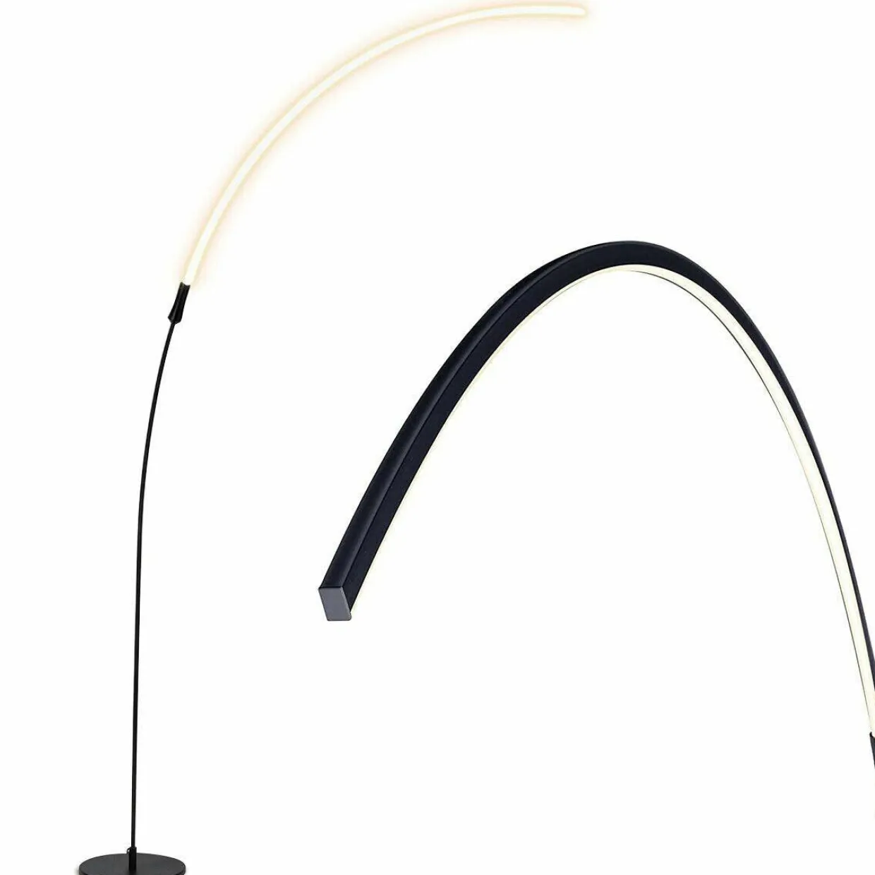 Tangkula LED Arc Floor Lamp, Curved Contemporary Minimalist Standing Lamp with 3 Brightness Levels