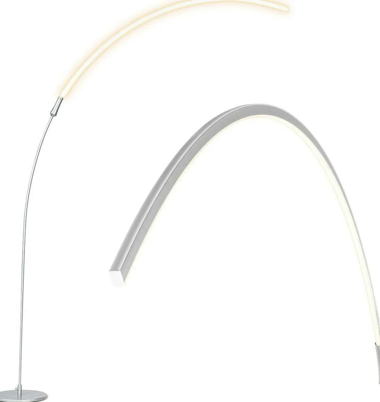 Tangkula LED Arc Floor Lamp, Curved Contemporary Minimalist Standing Lamp with 3 Brightness Levels