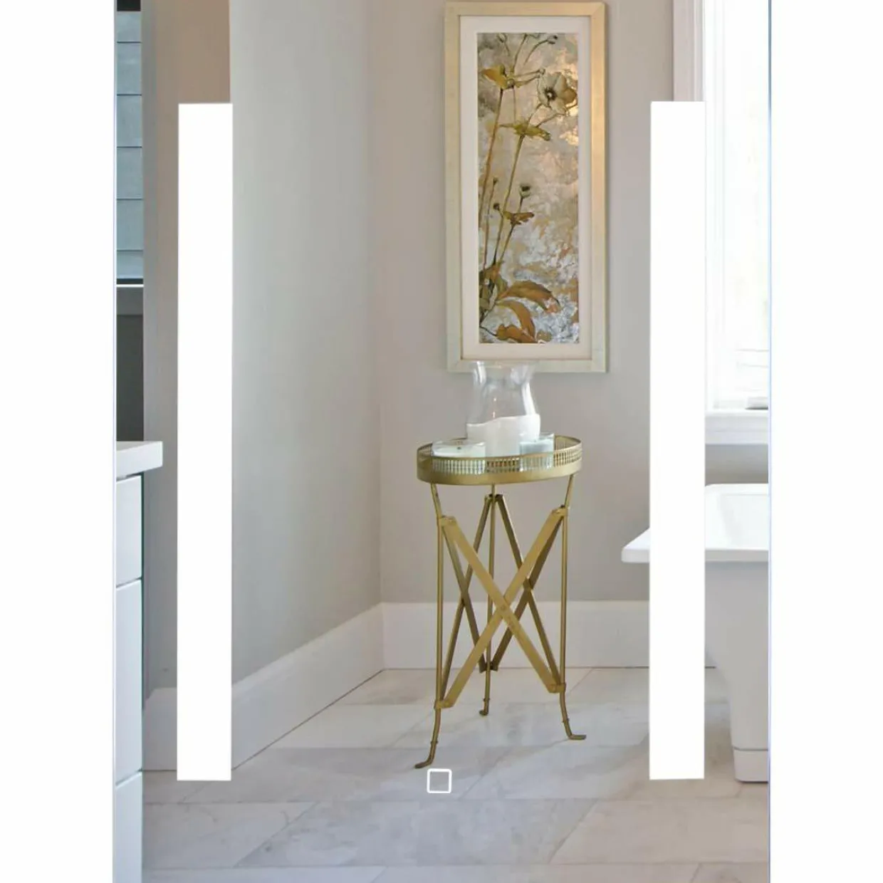 TANGKULA LED Bathroom Mirror, Led Backlit Wall-Mounted Makeup Vanity Mirror