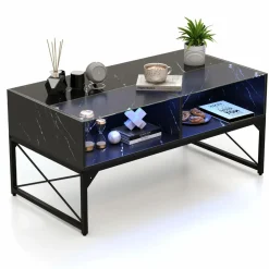Tangkula LED Coffee Table