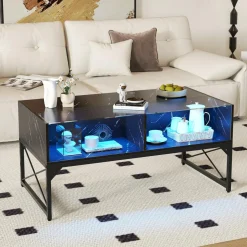 Tangkula LED Coffee Table