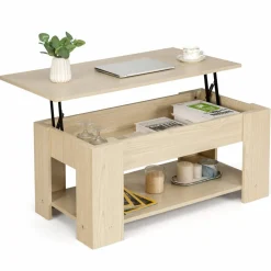 Tangkula Lift Top Coffee Table, Cocktail Table with Lift-Up Desktop
