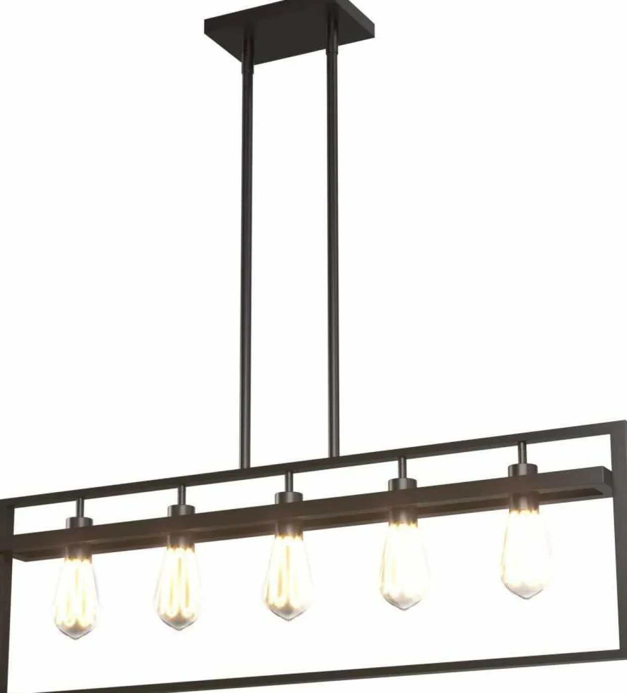 Tangkula 5-Light Island Lighting, Modern Style Domestic Linear Pendant Light Fixture
