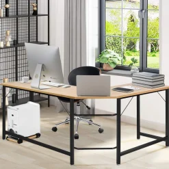 Tangkula L-Shaped Corner Computer Desk
