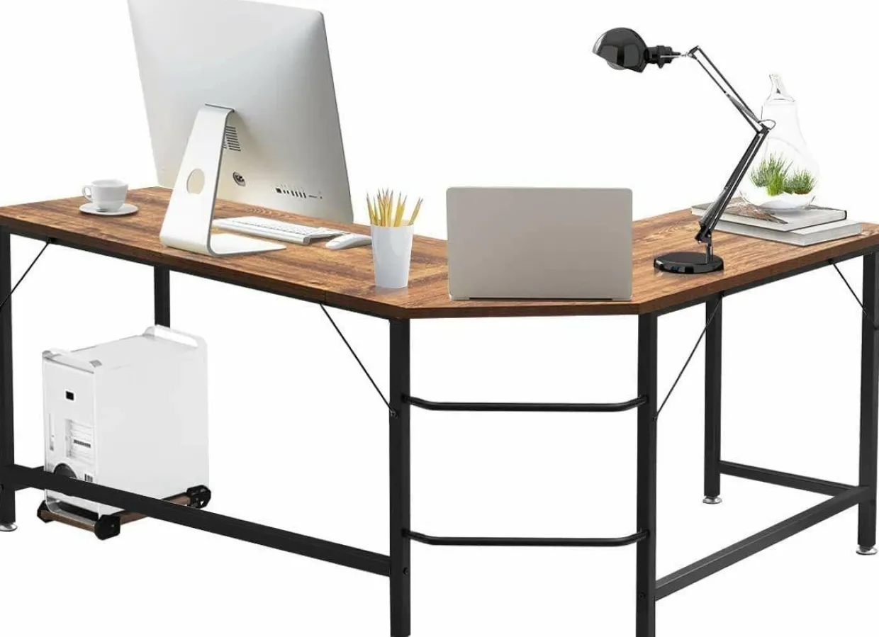 Tangkula L-Shaped Corner Computer Desk