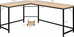 Tangkula L-Shaped Corner Computer Desk