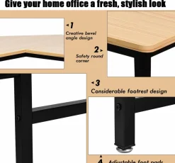 Tangkula L-Shaped Corner Computer Desk