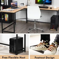 Tangkula L-Shaped Corner Computer Desk