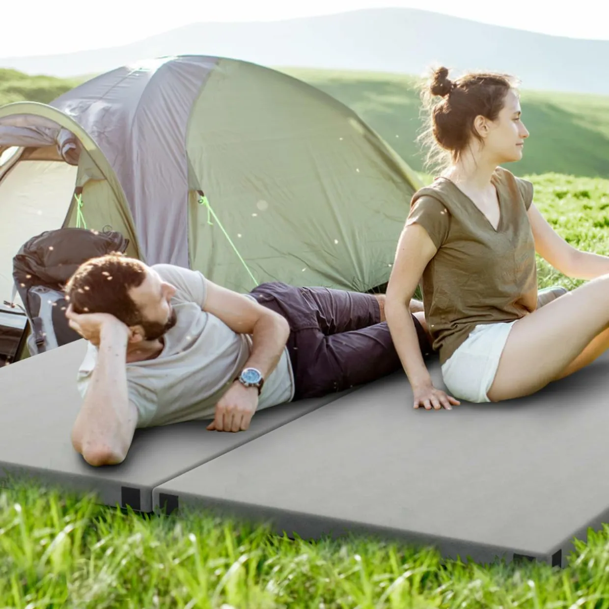 Tangkula Memory Foam Sleeping Pad 74
