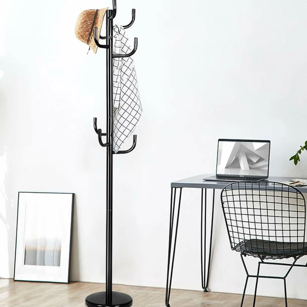 Tangkula Metal Coat Rack Hat Stand