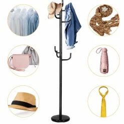 Tangkula Metal Coat Rack Hat Stand