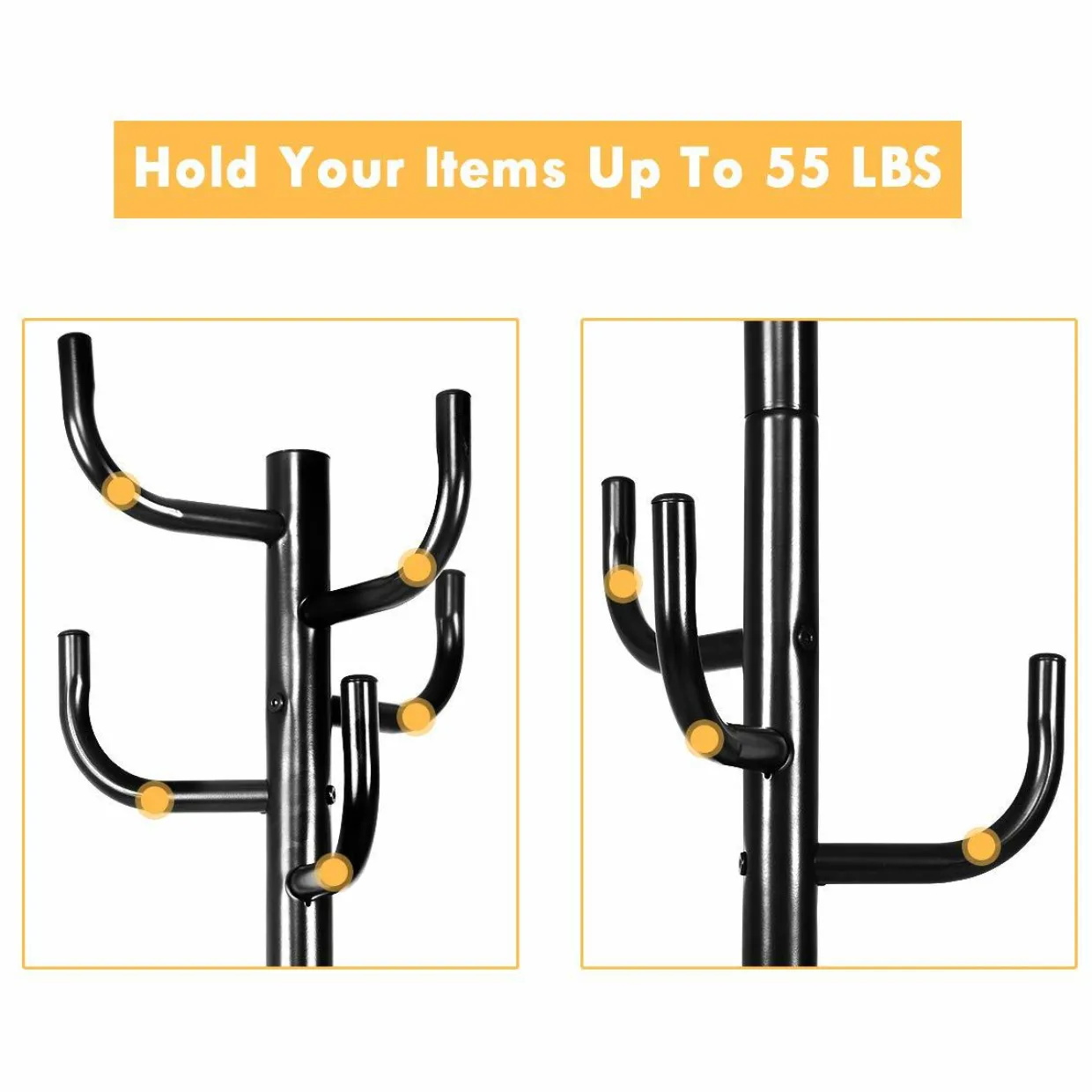 Tangkula Metal Coat Rack Hat Stand