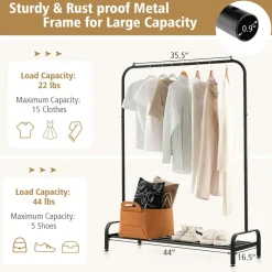 Tangkula Metal Garment Rack, 44