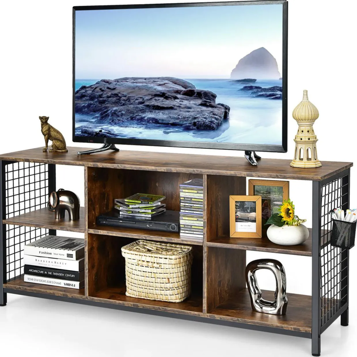 Tangkula Mid Century Modern TV Stand for 65 inch TV