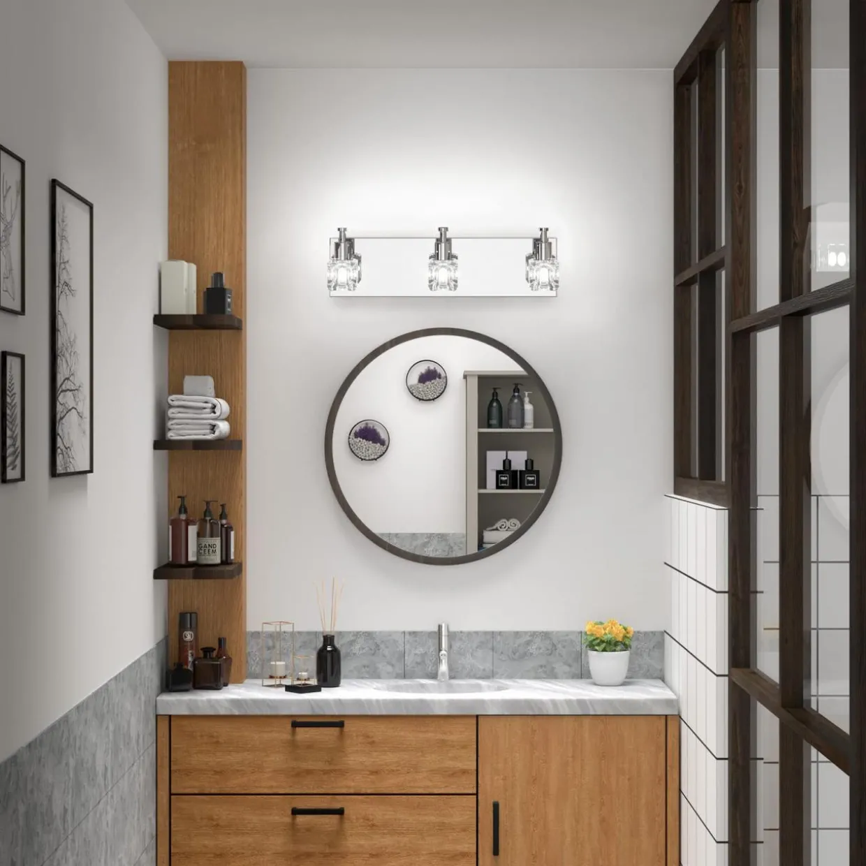Tangkula Modern Bathroom Vanity Light