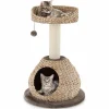 Tangkula Modern Cat Tree for Indoor Cats, Small/Tall Cat Tree with Natural Sisal Scratching Post
