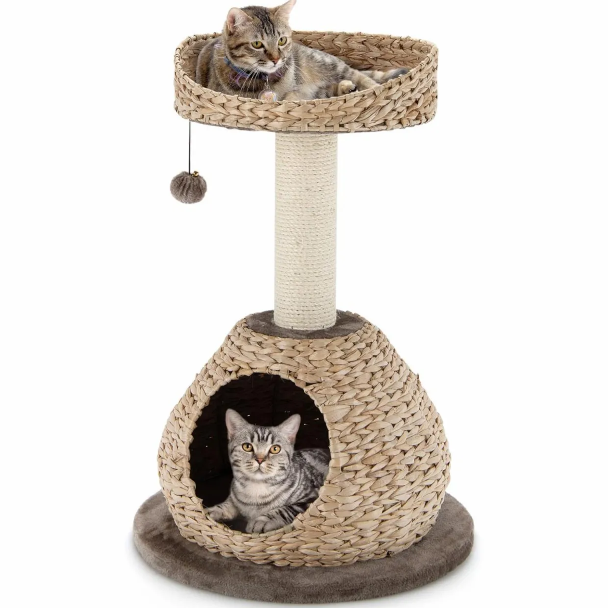 Tangkula Modern Cat Tree for Indoor Cats, Small/Tall Cat Tree with Natural Sisal Scratching Post