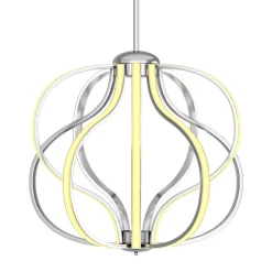 Tangkula Modern LED Chandelier, Dimmable Pendant Light